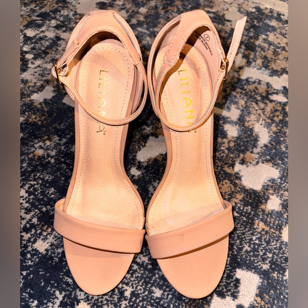 Liliana Beige Strappy Heels